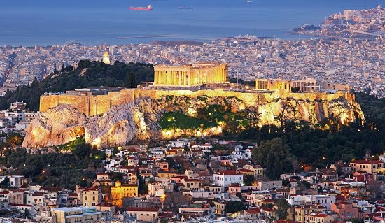 Acropoli di Atene di Notte - Grecia