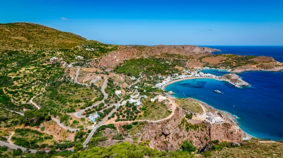 Baia di Kapsali, isola di Citera, Grecia