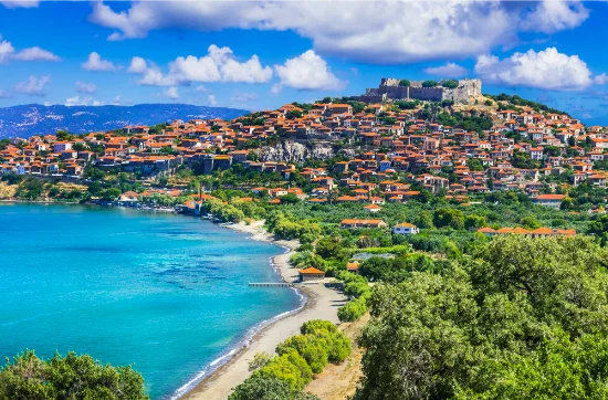 Isola di Lesbo, città di Molyvos (Molivos), Grecia