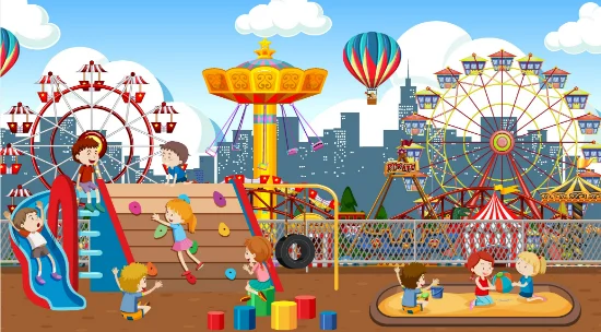 parco giochi con bambini