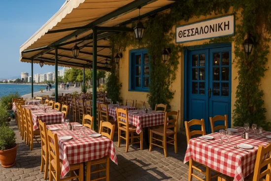Ristorante sul lungomare a Salonicco