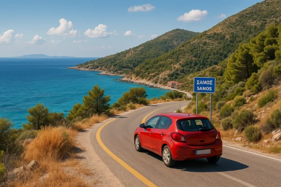 Strada costiera a Samos