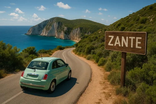 Strada costiera a Zante