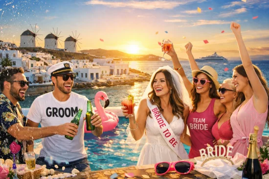 Festa sulla spiaggia a Mykonos