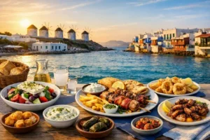 Mangiare a Mykonos: piatti tipici, dove provarli e quanto si spende davvero (senza brutte sorprese)